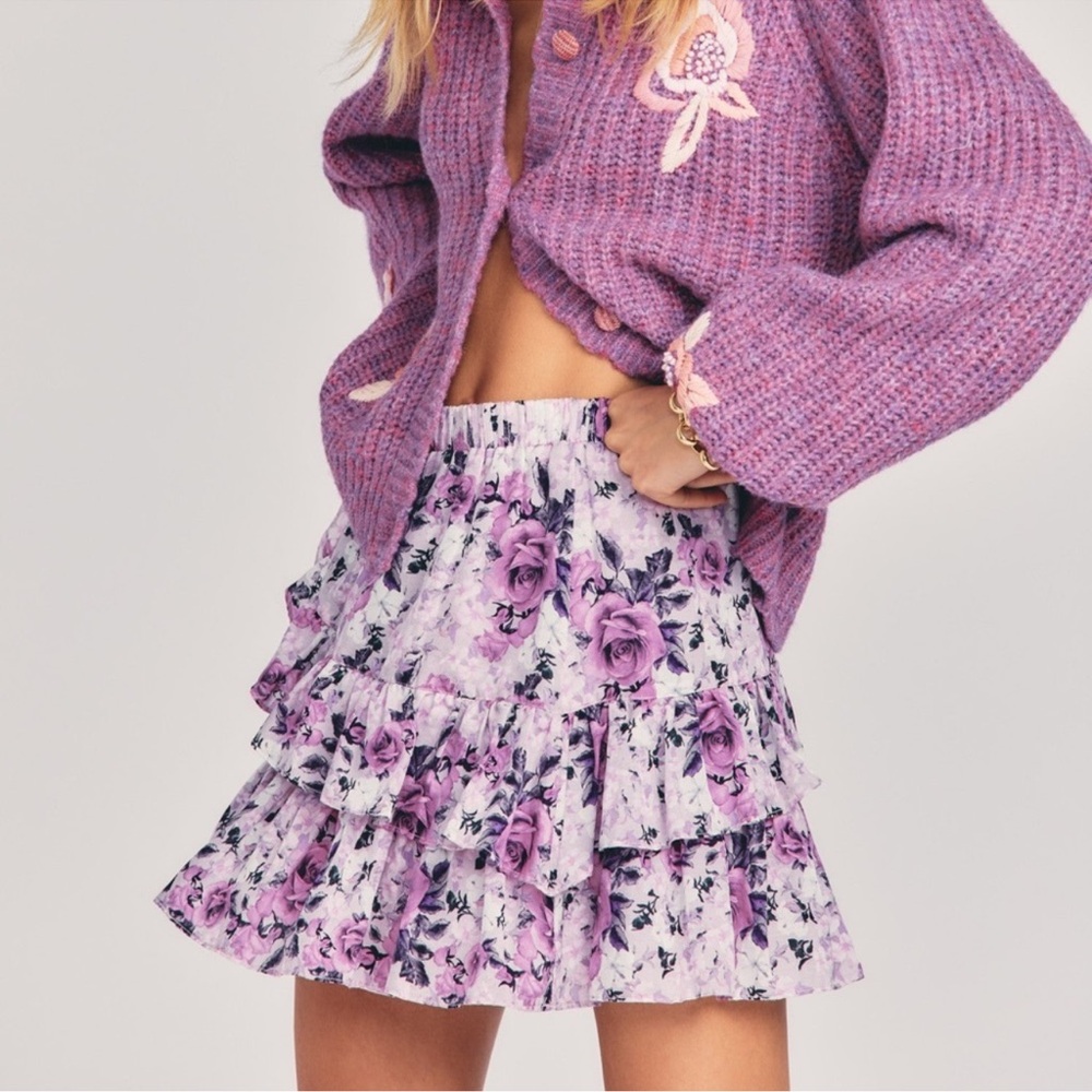 ⭐️LoveShackFancy Emma Ruffled Mini skirt M⭐️